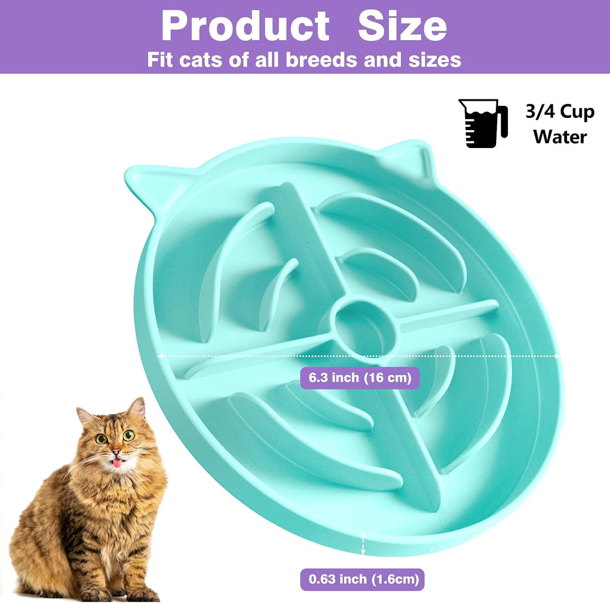 PawTovari PurrPortion™ — 2-Pack Cat Slow-Feeder Bowls