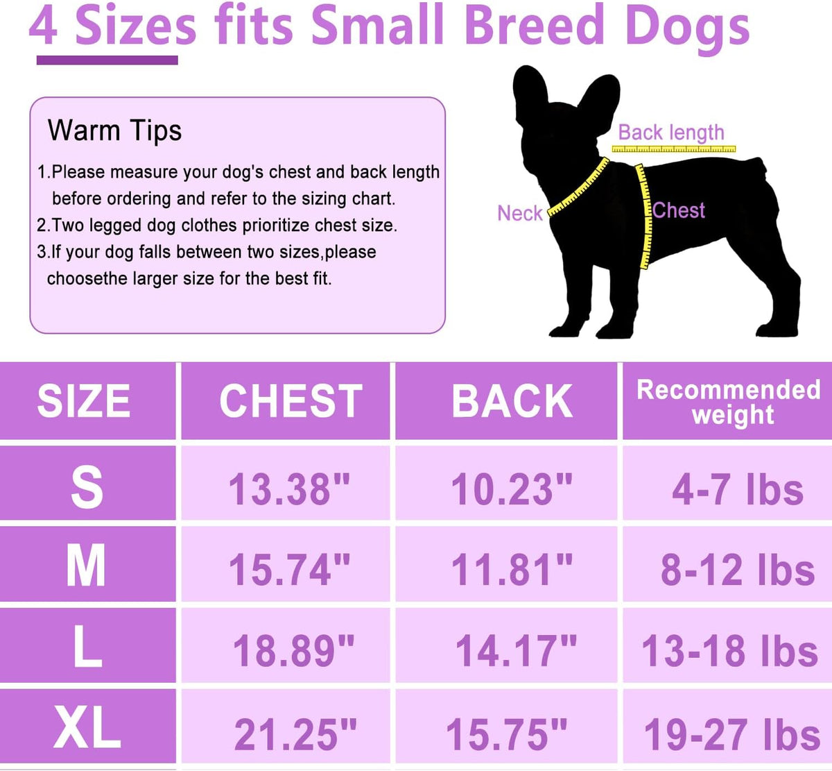 2 Pack Dog Sweater with Leash Ring, Warm Pet Sweater Thick Clothes Coat Fleece Dog Sweaters for Small Dogs Girl Boy Pullover Dog Jacket for Fall Winter