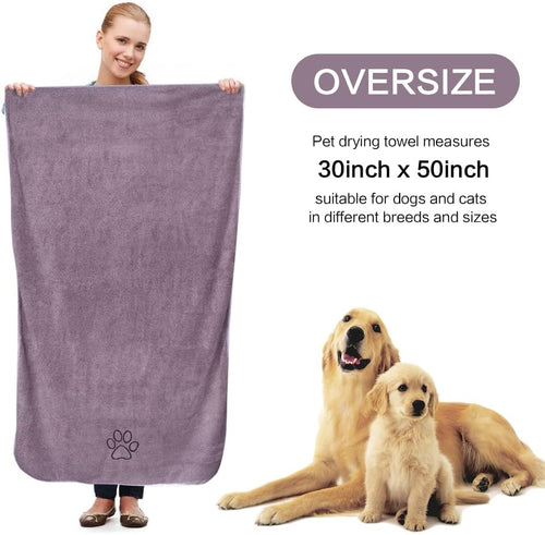 PawTovari CozyPaws™ Super-Absorbent Dog Drying Towels — Single & 2-Pack