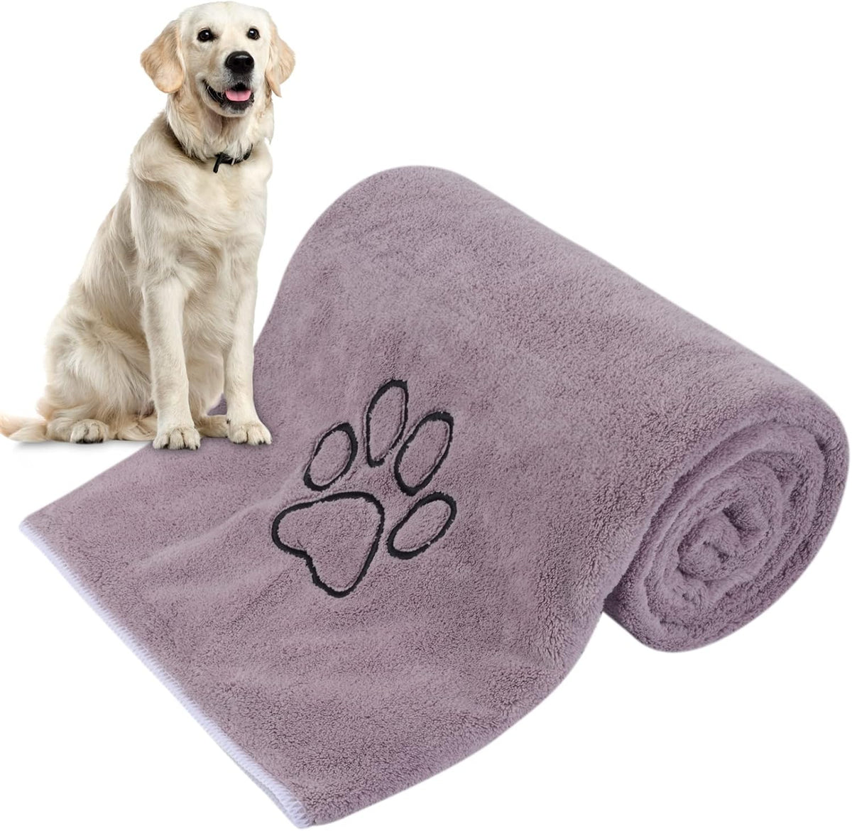 PawTovari CozyPaws™ Super-Absorbent Dog Drying Towels — Single & 2-Pack