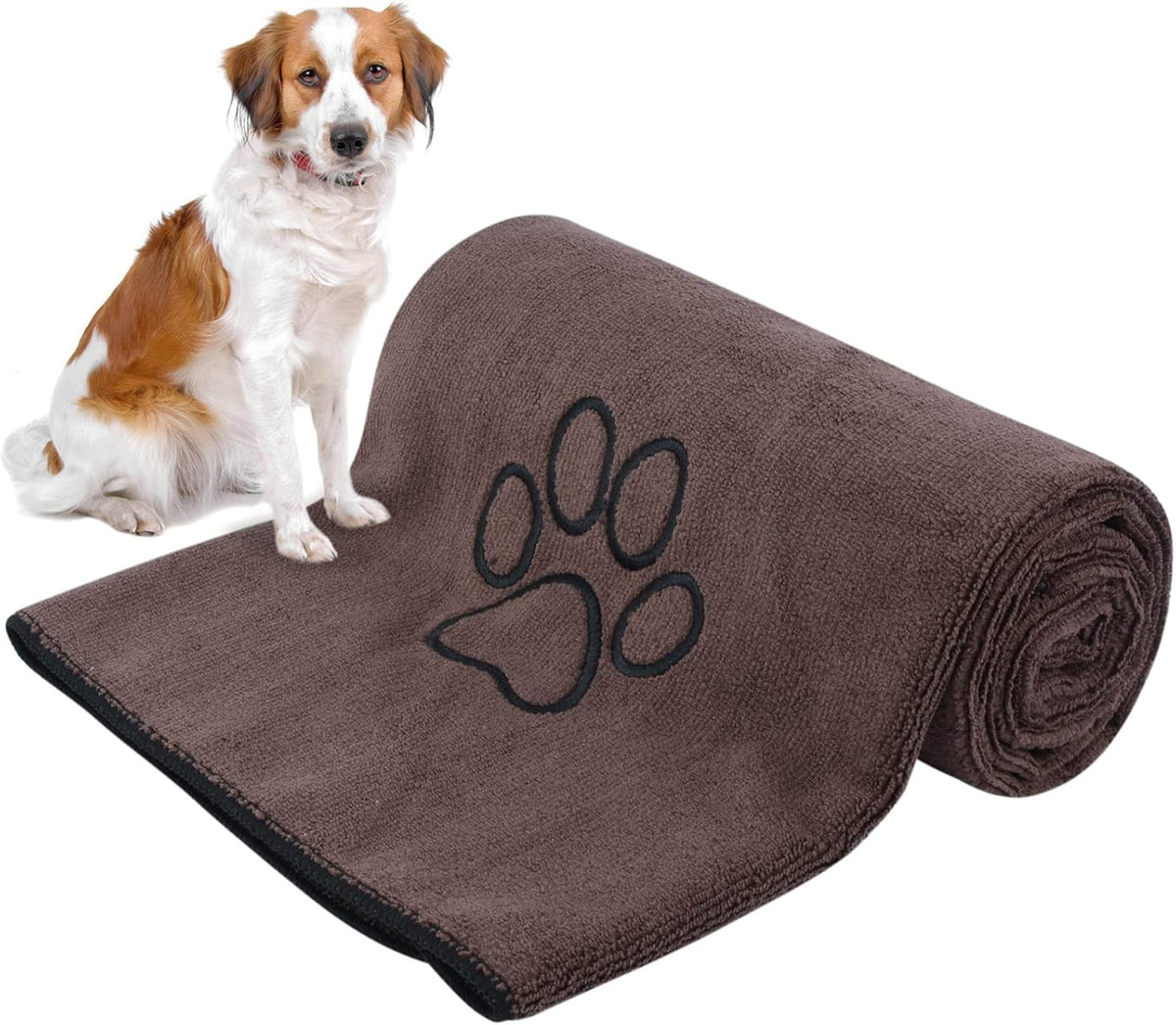 PawTovari CozyPaws™ Super-Absorbent Dog Drying Towels — Single & 2-Pack