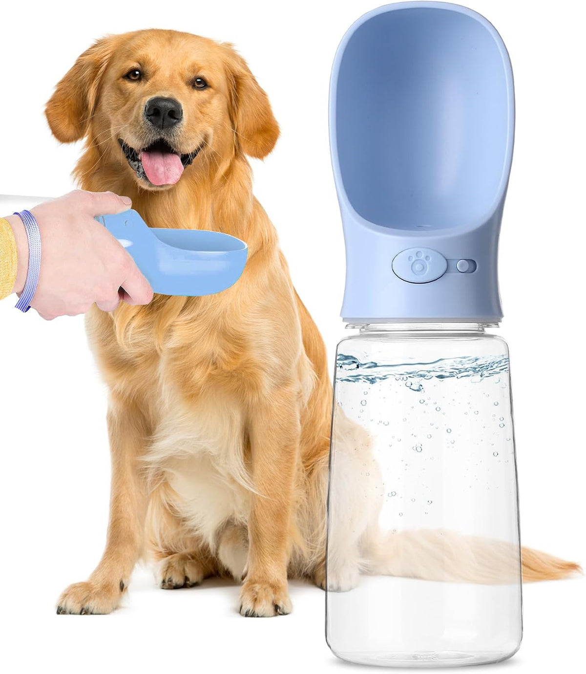 PawTovari  Portable Dog Water Bottle, 19 Oz, Large