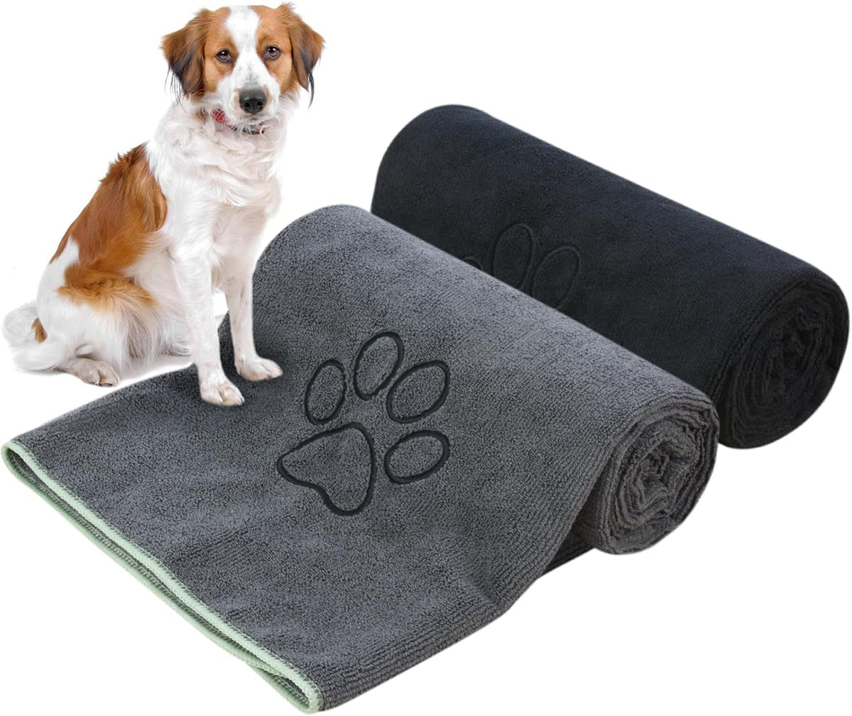 PawTovari CozyPaws™ Super-Absorbent Dog Drying Towels — Single & 2-Pack