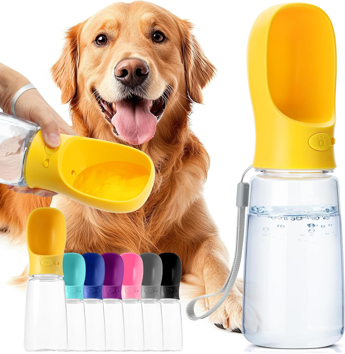 PawTovari  Portable Dog Water Bottle, 19 Oz, Large