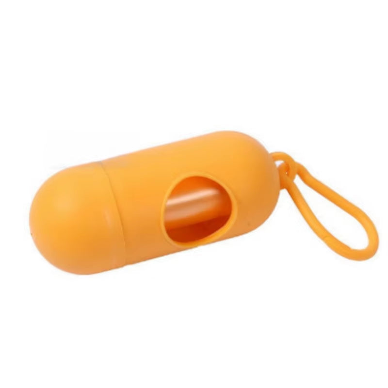 Dog Poop Bag Holder Portable Pet Waste Bag Dispenser Capsule Shape Dog Garbage Holder Dispensers Cleaning Supplies