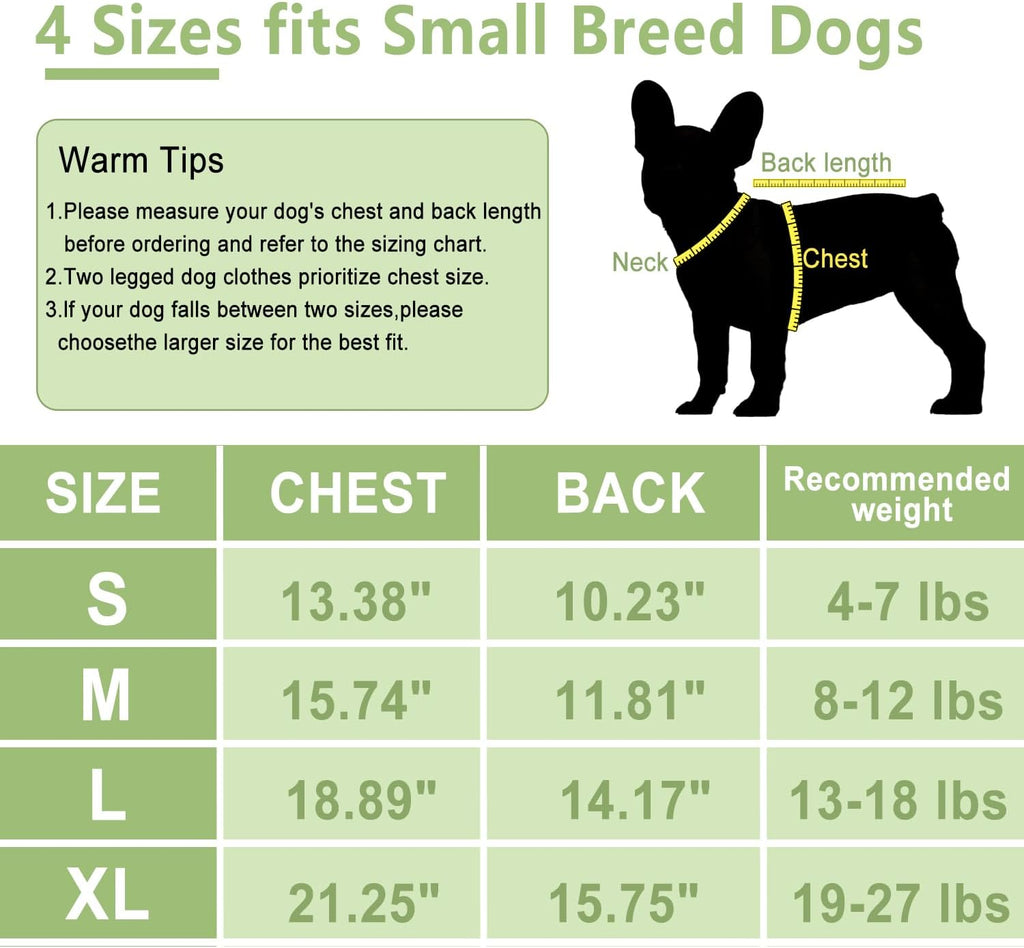 2 Pack Dog Sweater with Leash Ring, Warm Pet Sweater Thick Clothes Coat Fleece Dog Sweaters for Small Dogs Girl Boy Pullover Dog Jacket for Fall Winter