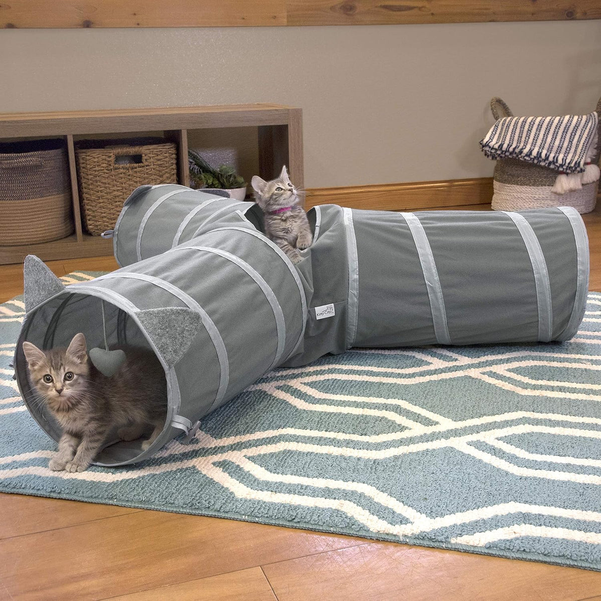 PawTovari PurrPath™ 3-Way Cat Tunnel & Play Hideaway