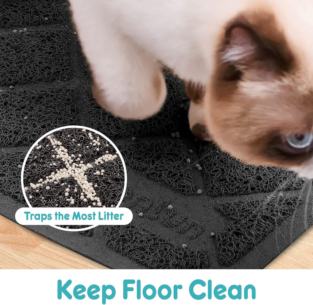 PawTovari LitterCatch™ Non-Slip Cat Litter-Trapping Mat